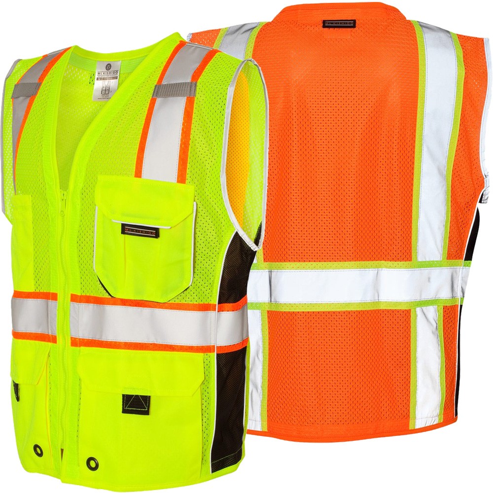 RAF 589-ET Multi-Pocket Hi Vis Mesh Safety Vest - National Safety Gear