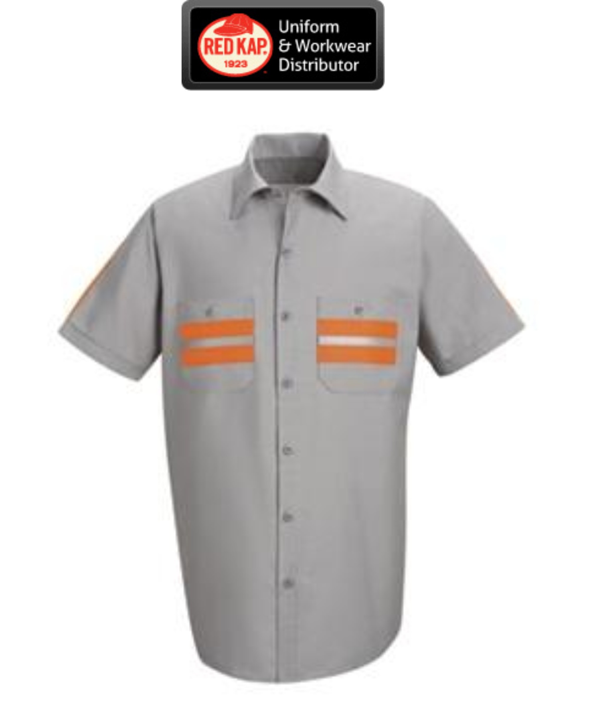 Red Kap Enhanced Visibility Short Sleeve Button-Down Work Shirt