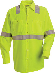 high visibility red shirt